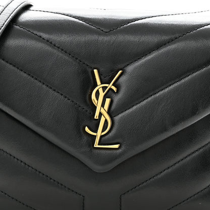 Saint Laurent Calfskin Y Quilted Monogram Toy Loulou Crossbody Bag Black 9 of 13