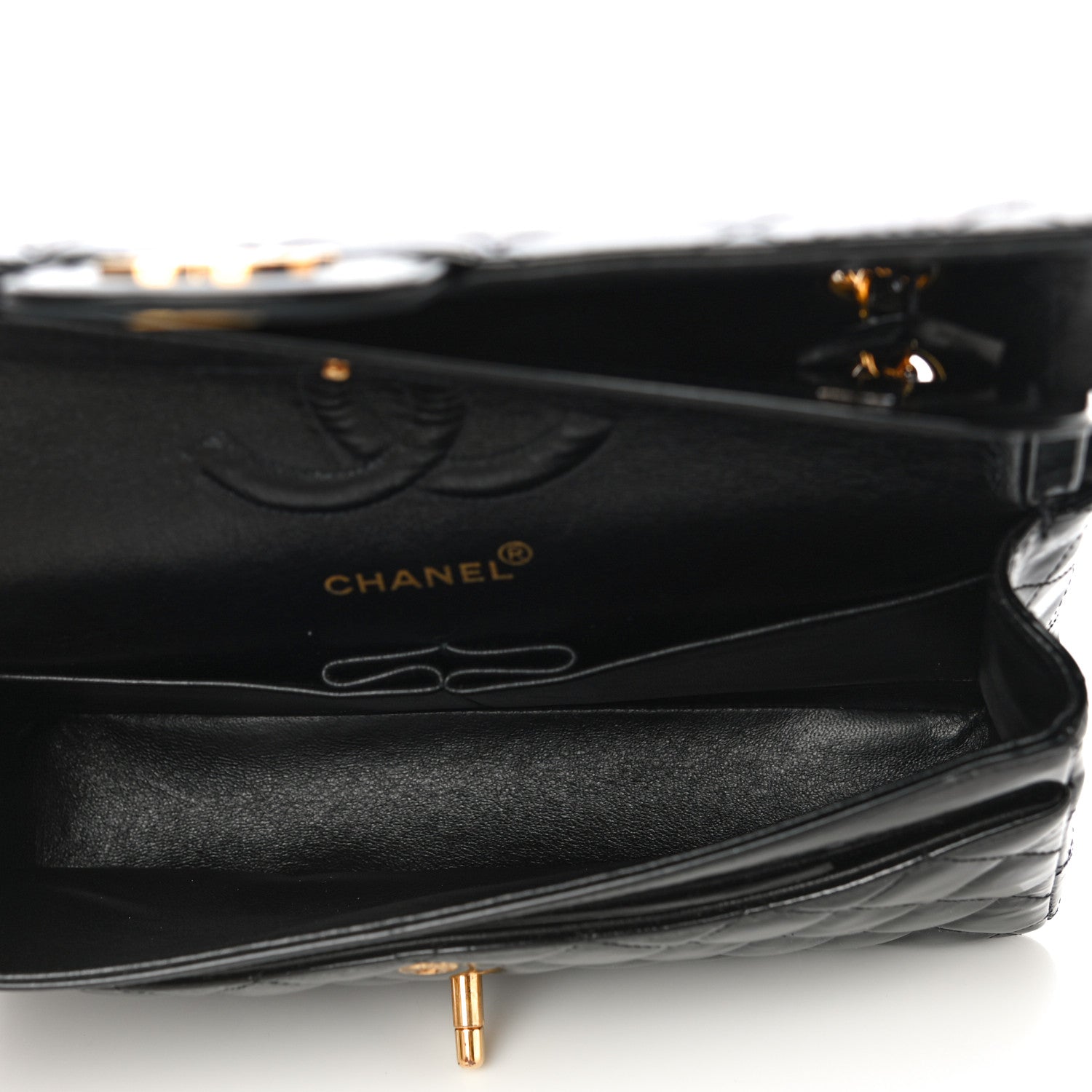 Chanel Patent Quilted Medium Double Flap Black 5 of 18