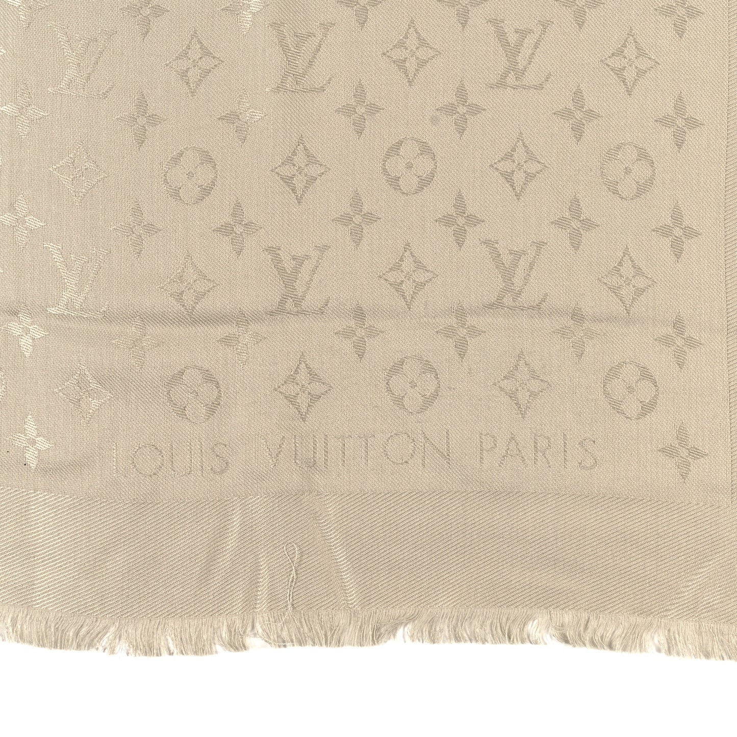 Silk Wool Monogram Shawl Sauge
