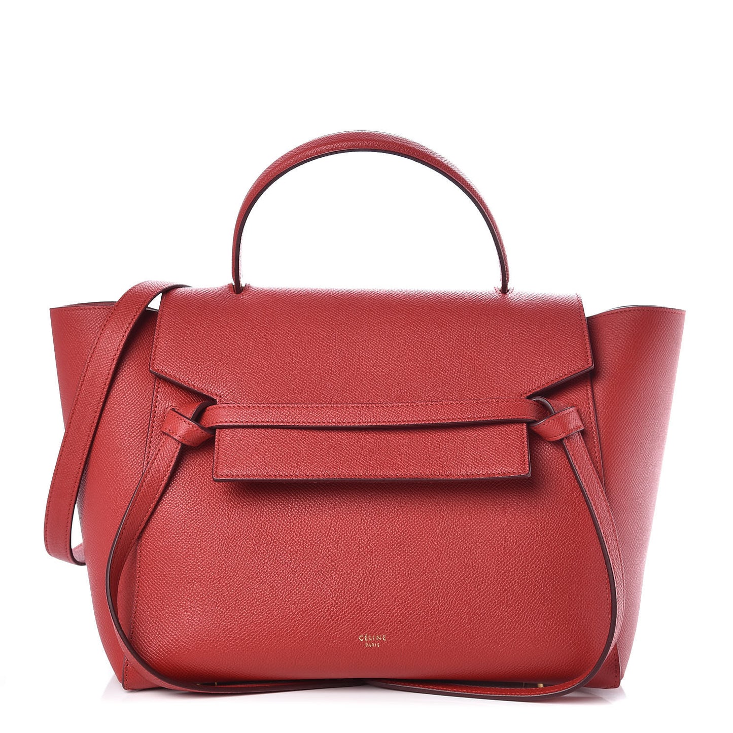 Grained Calfskin Mini Belt Bag Coquelicot