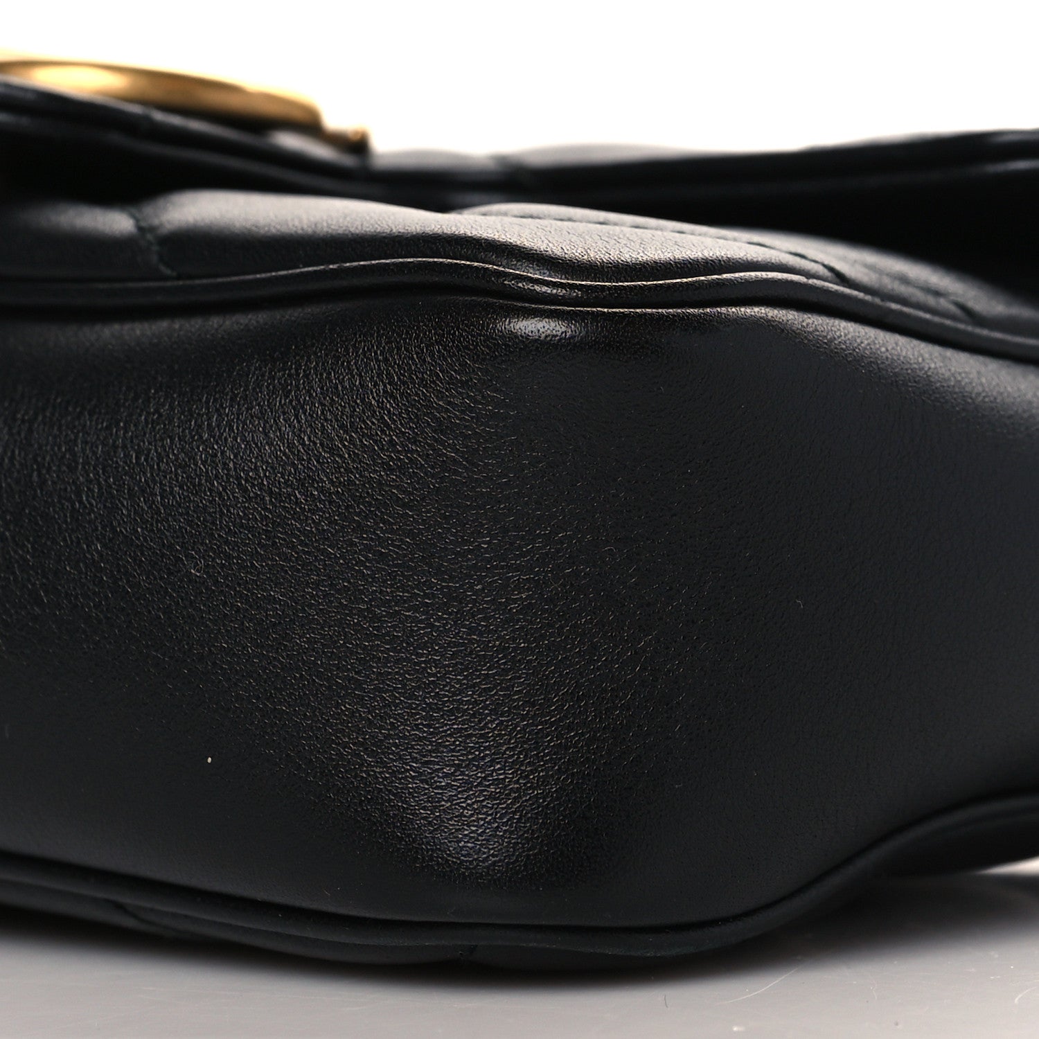 Gucci Calfskin Matelasse Super Mini GG Marmont Shoulder Bag Black 10 of 10