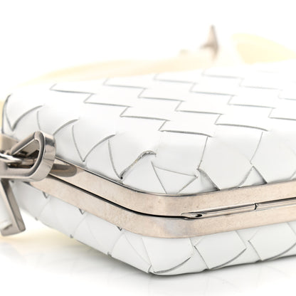 Bottega Veneta Spazzolato Intrecciato Mens Crossbody Messenger Bag White 8 of 9