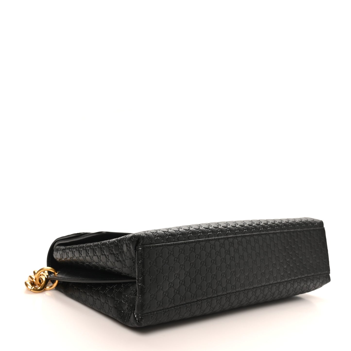 GG Grainy Calfskin Large Chain Shoulder Bag Black