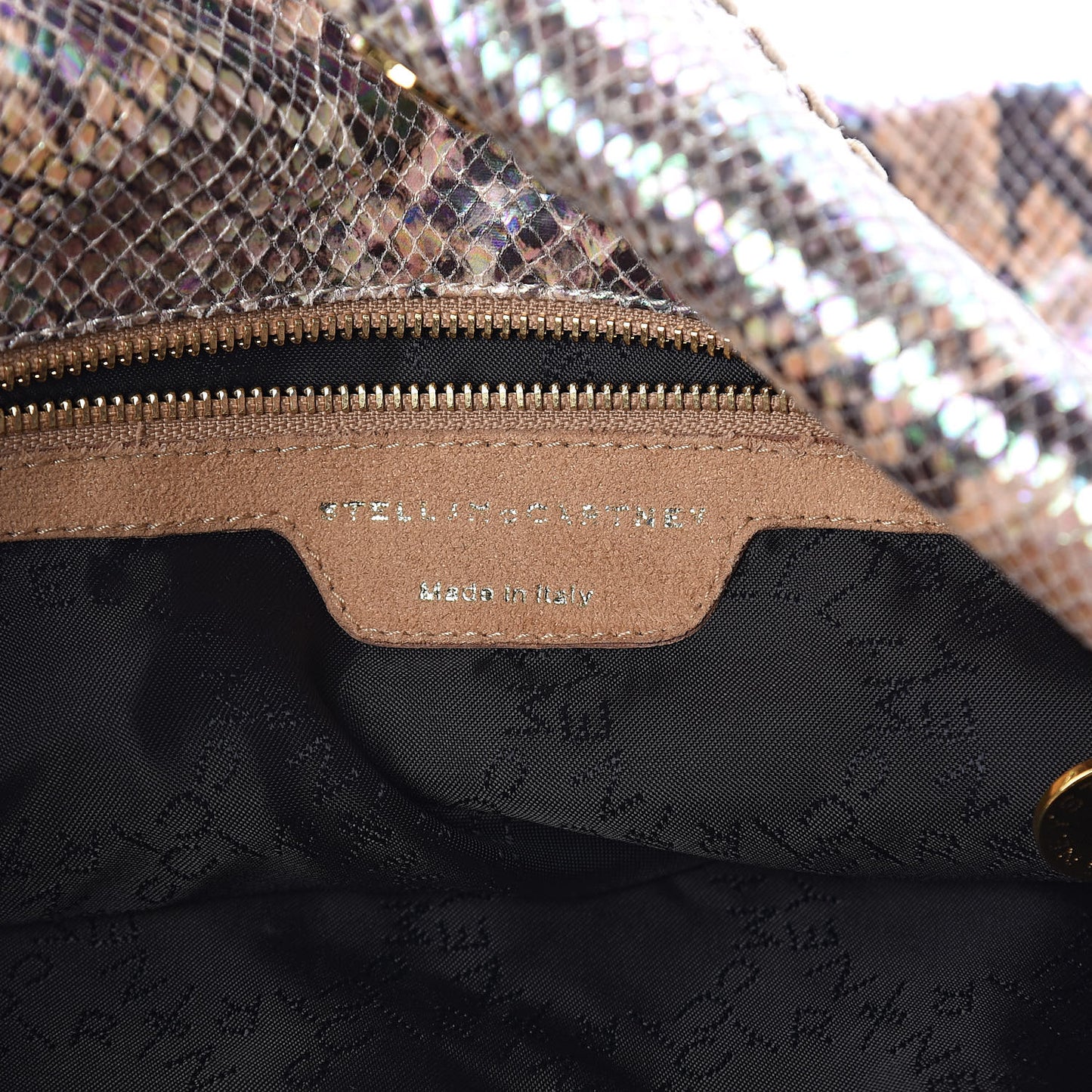 Eco Python Oleographic Small Falabella Tote