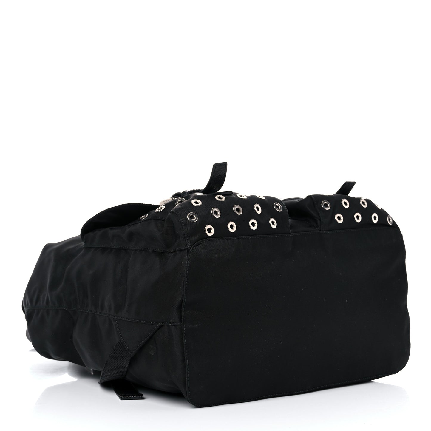 Tessuto Nylon Grommet Backpack Black