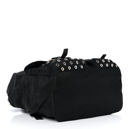 Prada Tessuto Nylon Grommet Backpack Black 4 of 21