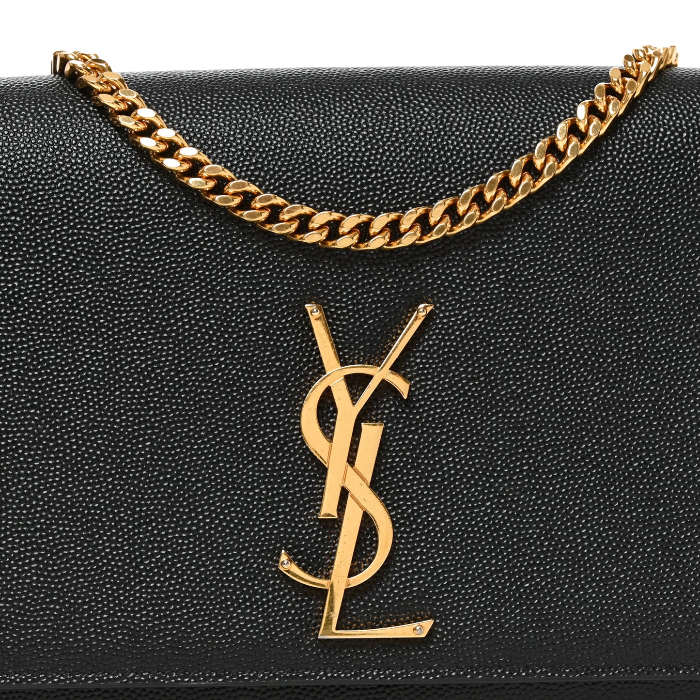 Grain De Poudre Medium Classic Monogram Kate Satchel Black