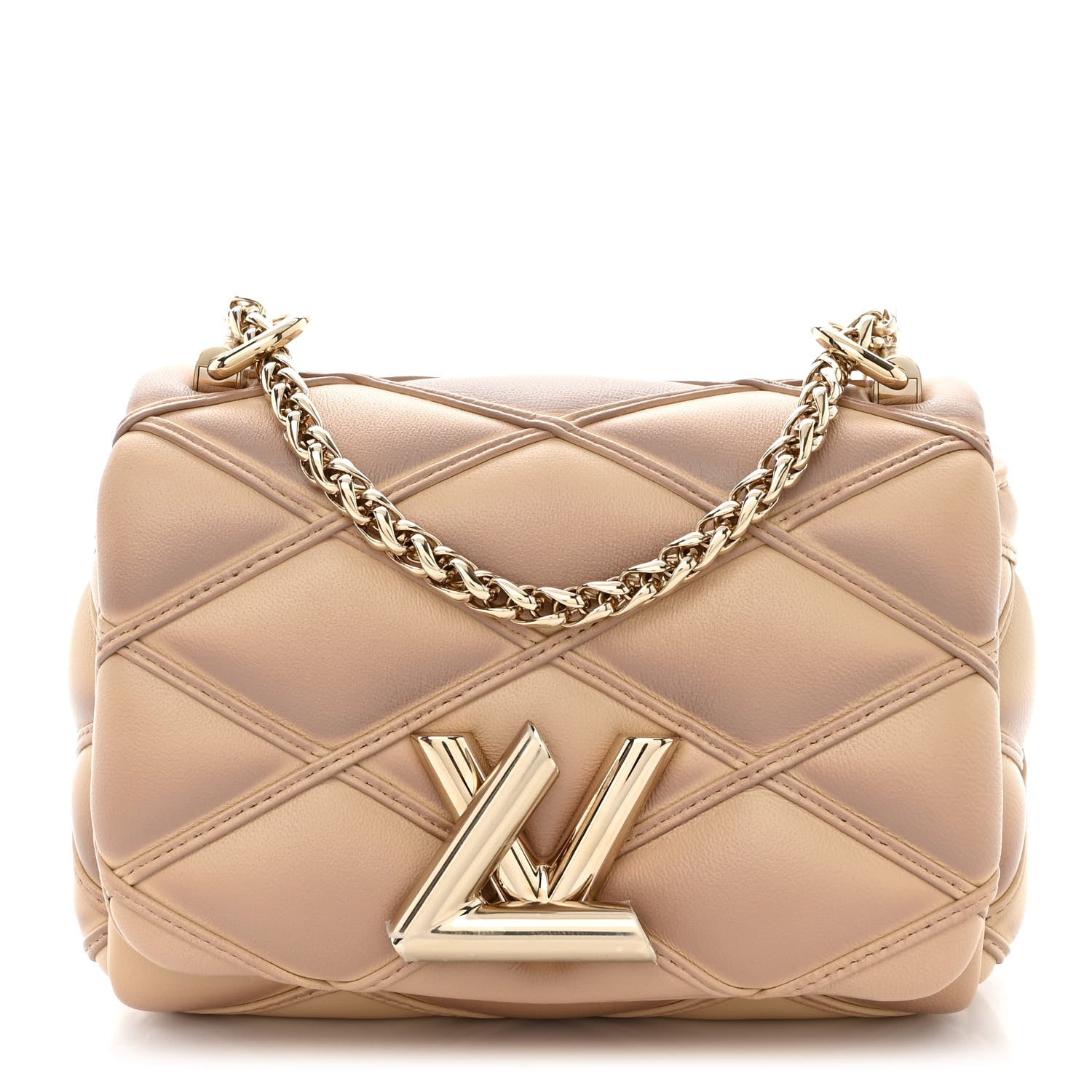 Louis Vuitton Lambskin Malletage Pico GO-14 Beige Pink 1 of 10