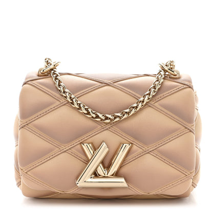 Louis Vuitton Lambskin Malletage Pico GO-14 Beige Pink 1 of 10