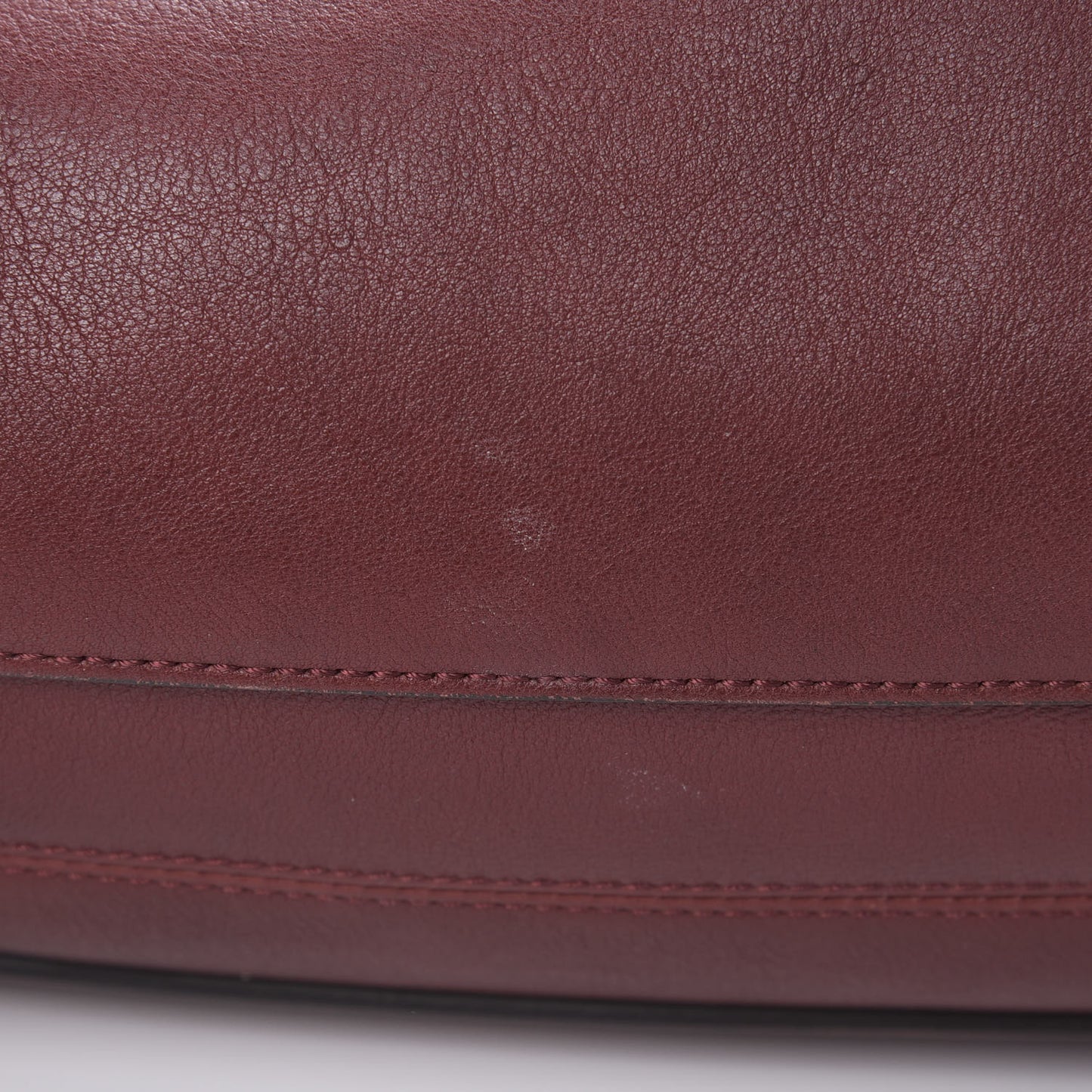 Grained Calfskin Suede Satchel Red