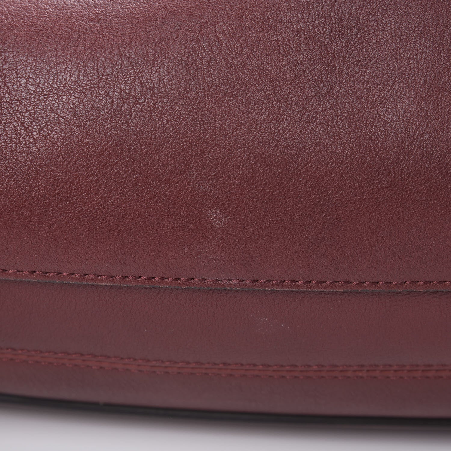 Chloe Grained Calfskin Suede Satchel Red 12 of 18
