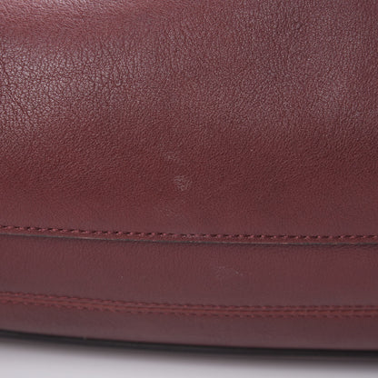 Chloe Grained Calfskin Suede Satchel Red 12 of 18