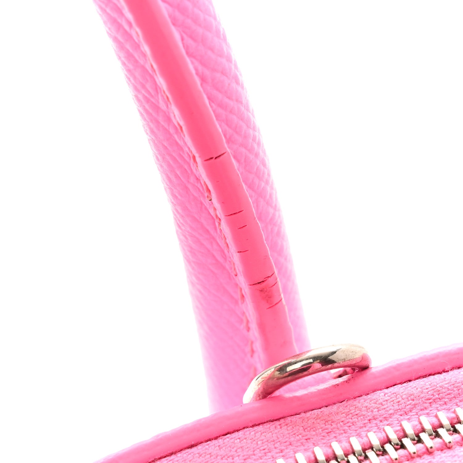 Balenciaga Signature Grained Calfskin Logo M Ville Top Handle Bag Rose Bubblegum Black 12 of 19