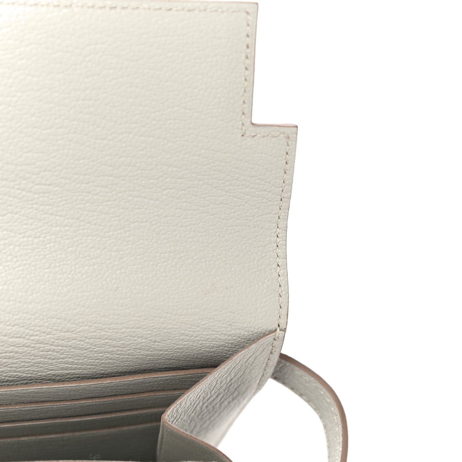 Hermes Chevre Mysore Kelly Longue Wallet Gris Perle 14 of 16