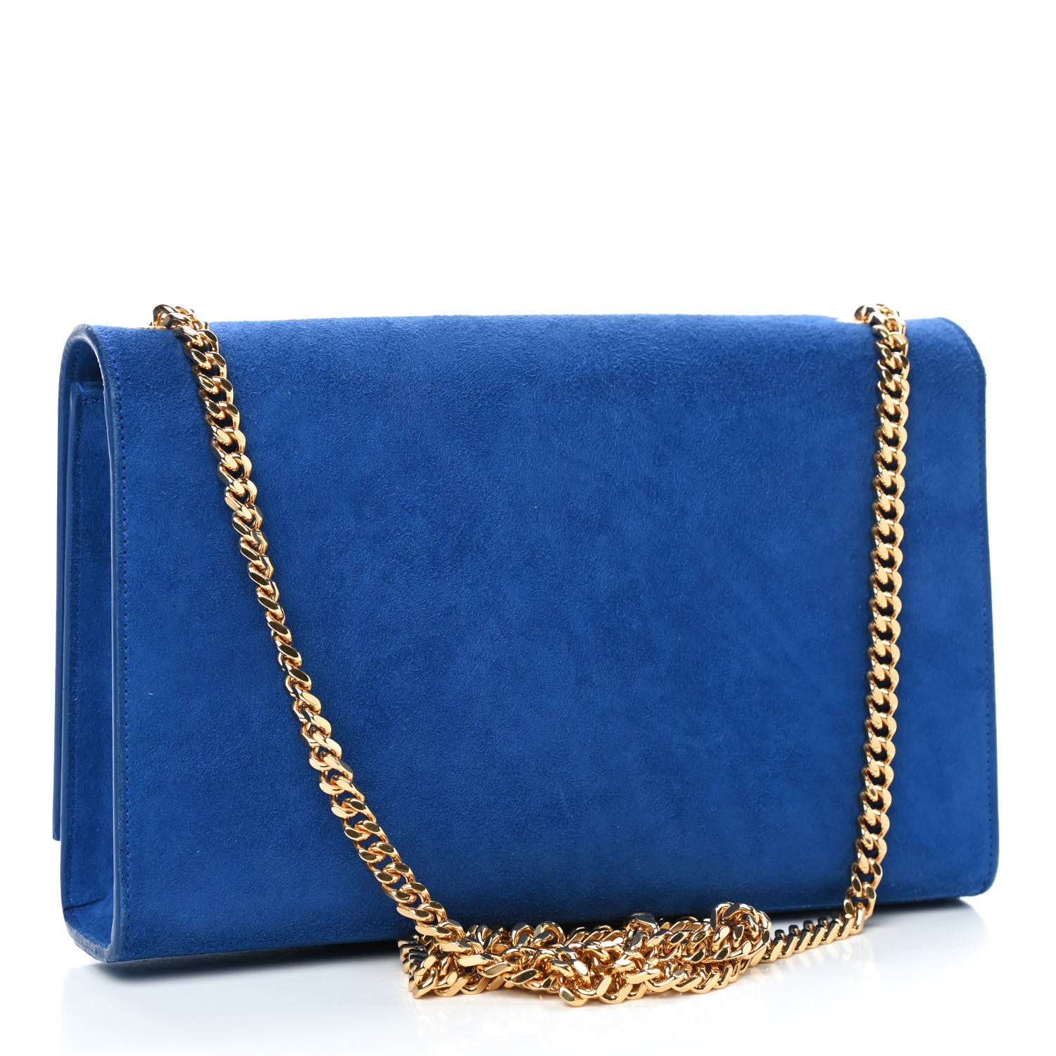 Saint Laurent Suede Medium Classic Monogram Kate Tassel Satchel Royal Blue 3 of 8