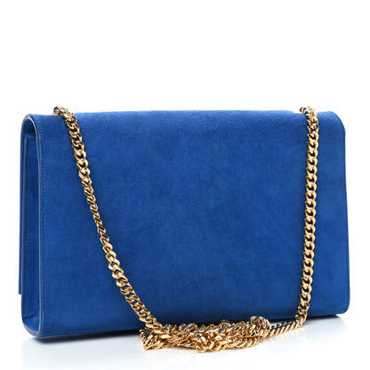 Saint Laurent Suede Medium Classic Monogram Kate Tassel Satchel Royal Blue 3 of 8