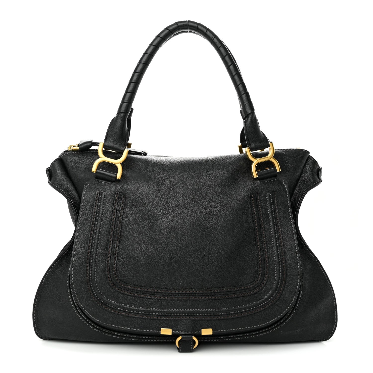 Chloe Calfskin Large Marcie Satchel Black 1 of 22