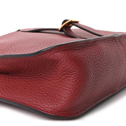 Hermes Taurillon Clemence Halzan 25 Rouge H 9 of 10