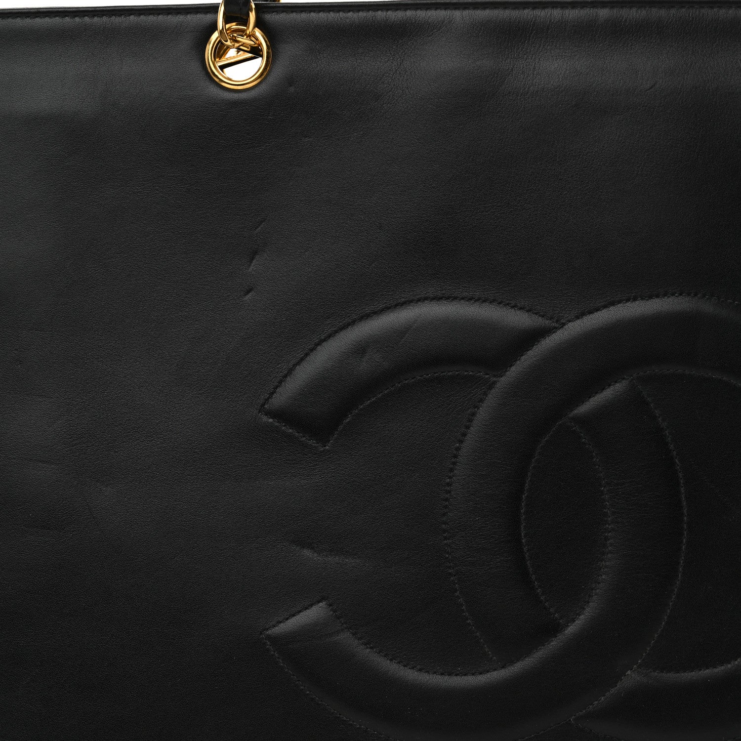 Chanel Lambskin CC Tote Black 14 of 15