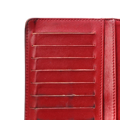 Chanel Patent Camellia Embossed Yen Wallet Red 13 of 24