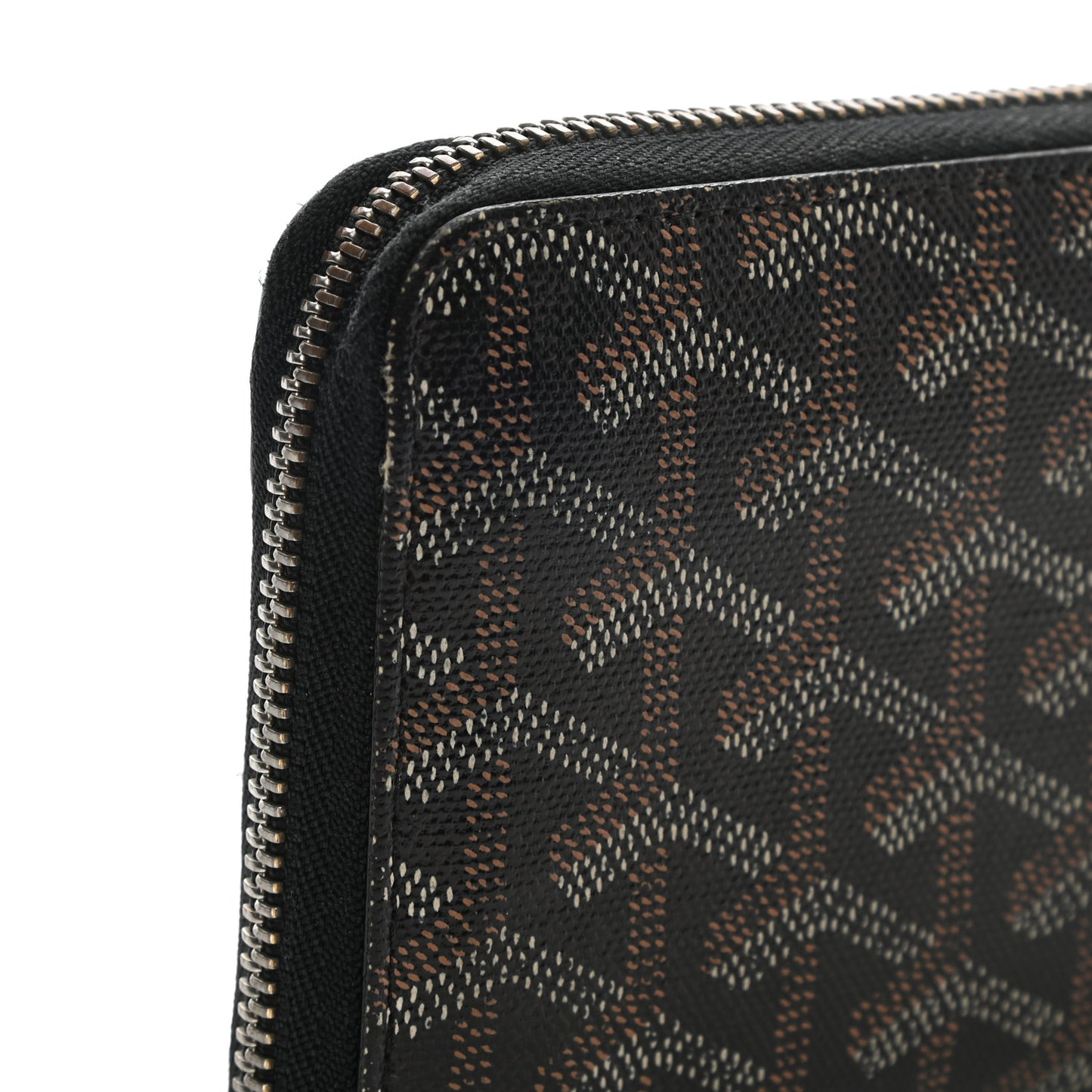 Goyardine Matignon Zip Around GM Wallet Black