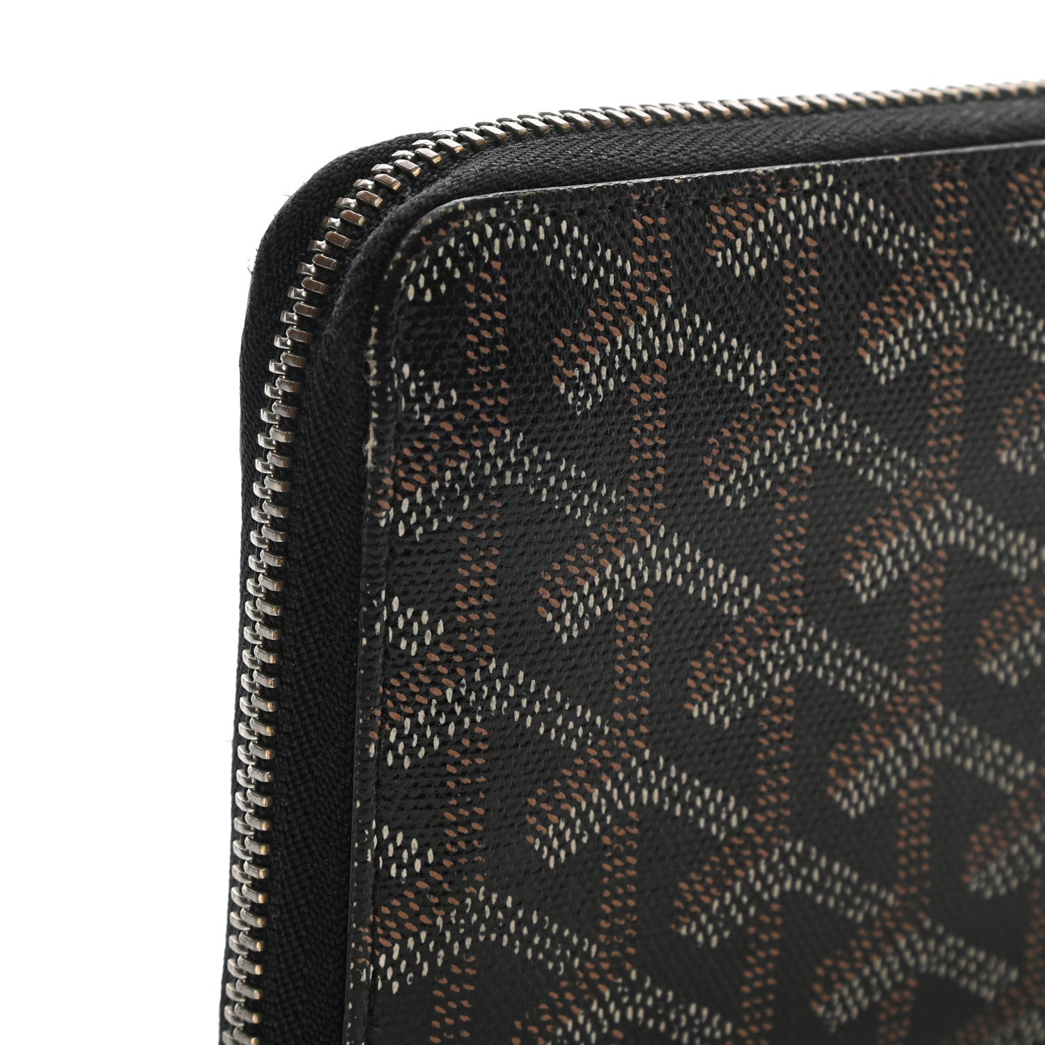 Goyard Goyardine Matignon Zip Around GM Wallet Black 9 of 12