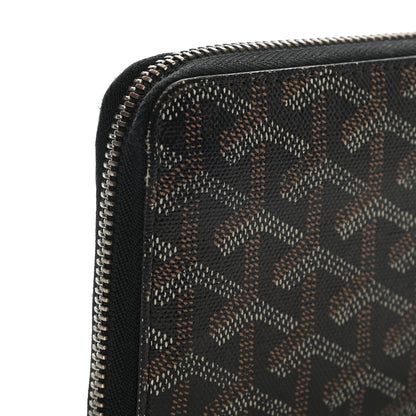 Goyard Goyardine Matignon Zip Around GM Wallet Black 9 of 12