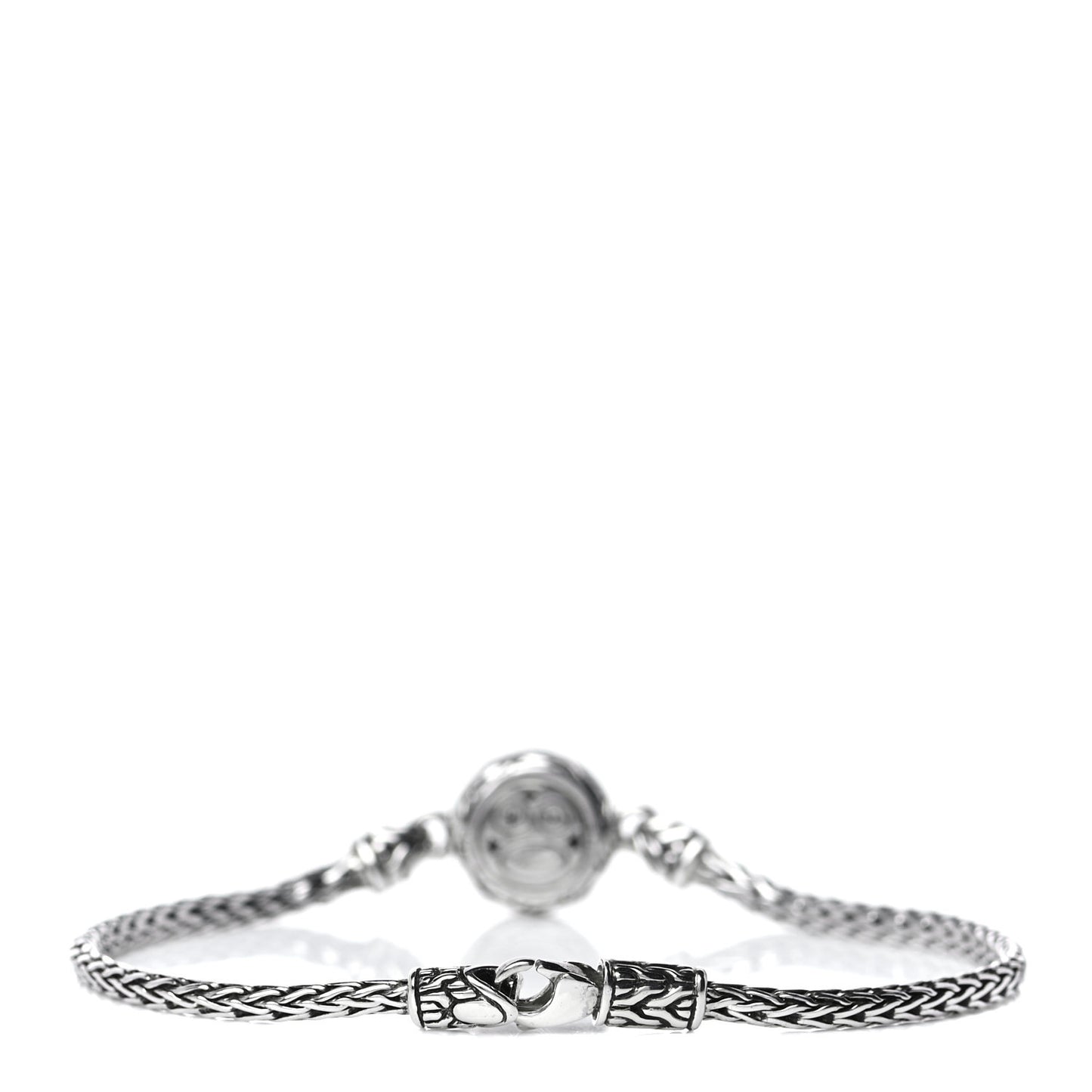 Sterling Silver White Sapphire Classic Chain Round Station Bracelet