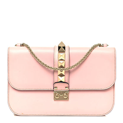 Valentino Garavani Vitello Medium Glam Lock Rockstud Flap Water Rose 1 of 14