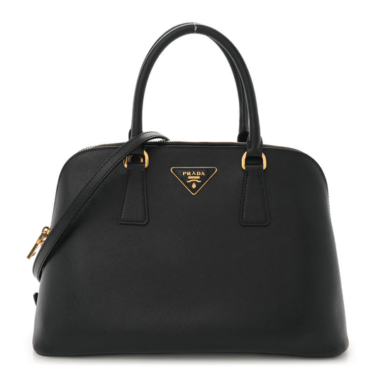 Saffiano Lux Medium Promenade Tote Black