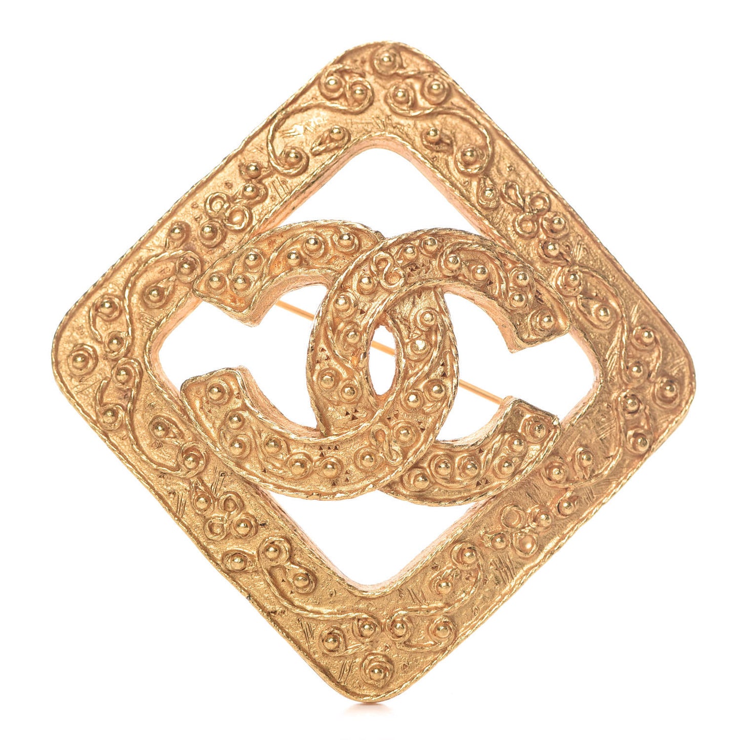 CC Square Brooch Gold