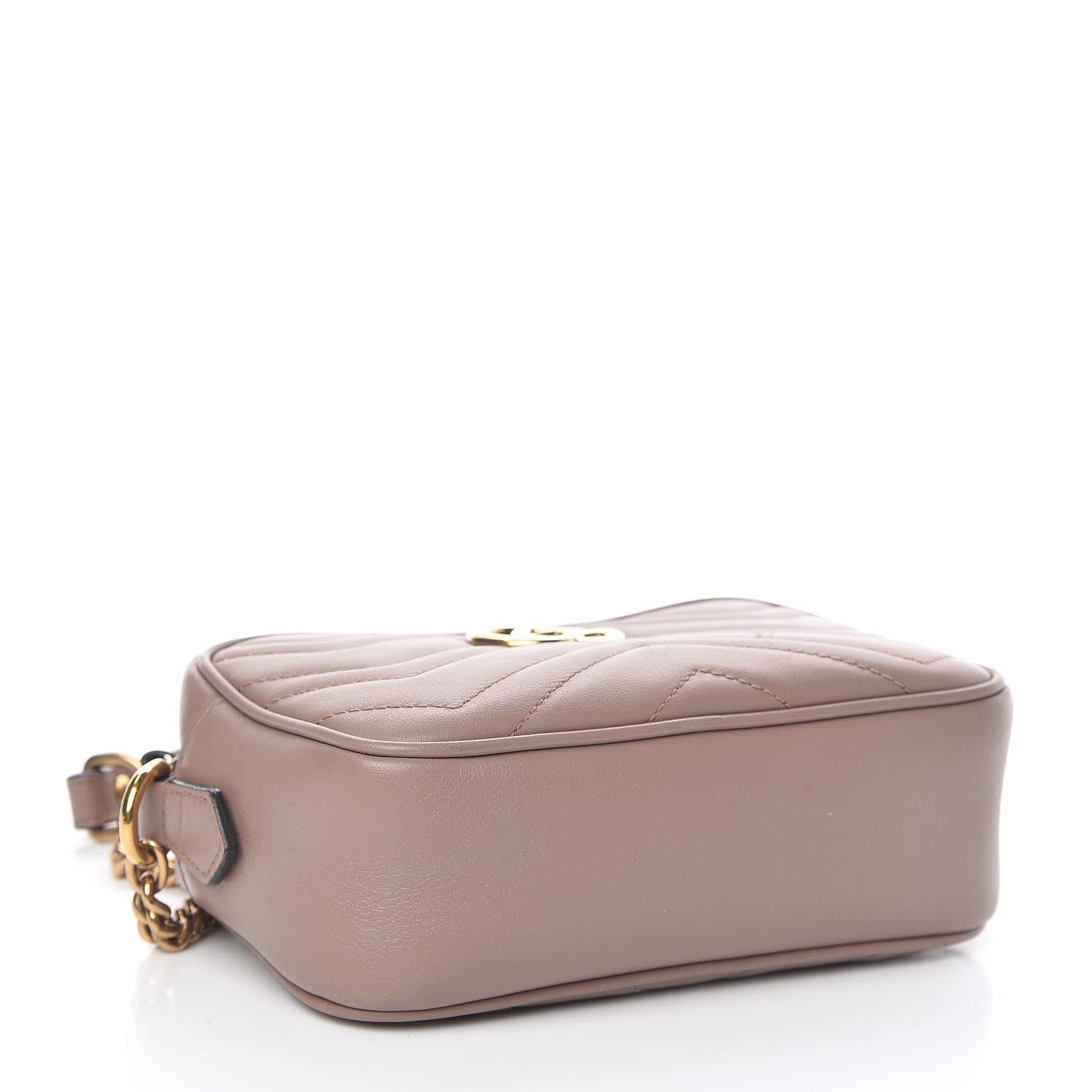 Gucci Calfskin Matelasse Mini GG Marmont Chain Shoulder Bag Nude 4 of 12