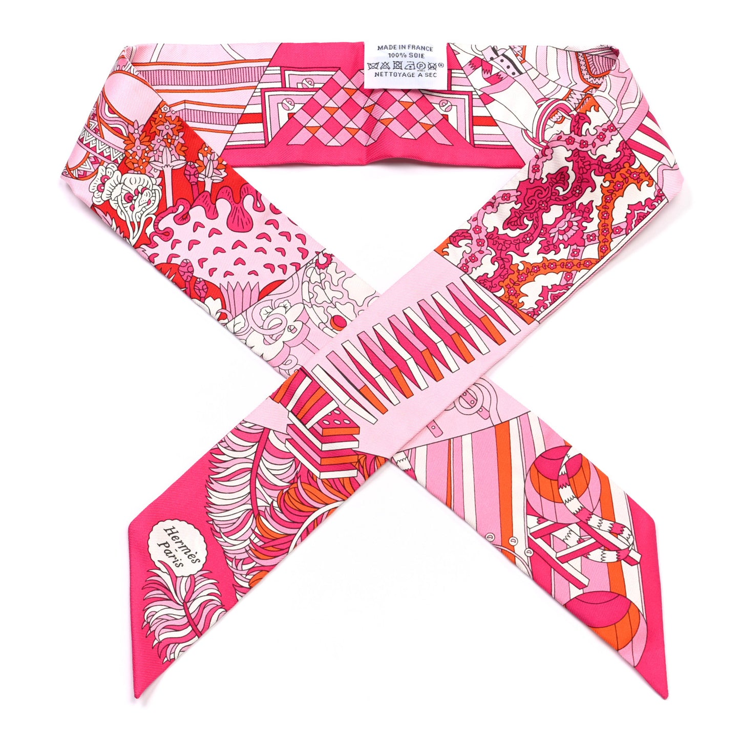 Silk De l'Ombrelle Aux Duels Twilly Fuchsia Rose Pale