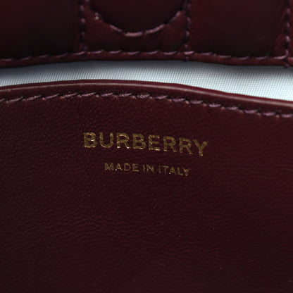 Burberry Lambskin Quilted Small Lola Bucket Bag Deep Maroon 6 of 9