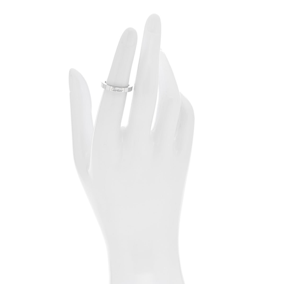 Cartier 18K White Gold Lanieres Ring 49 4.75 2 of 4