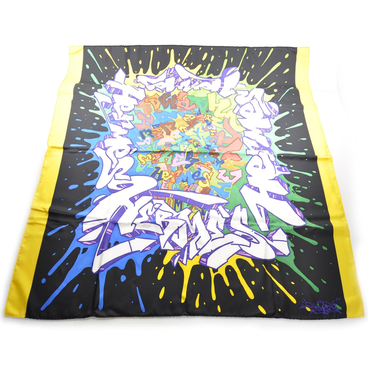Hermes Silk Graff Graffiti Scarf 90 1 of 6