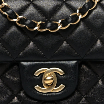 Chanel Lambskin Quilted Mini Rectangular Flap Black 7 of 13