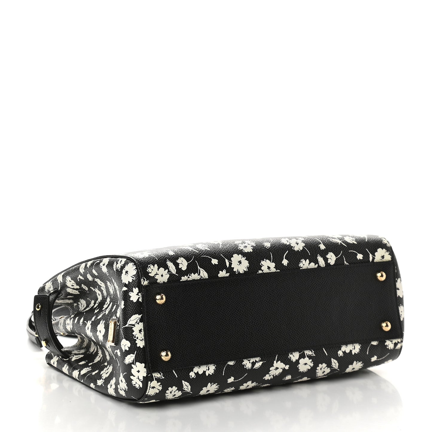 Dauphine Floral Print Satchel Black