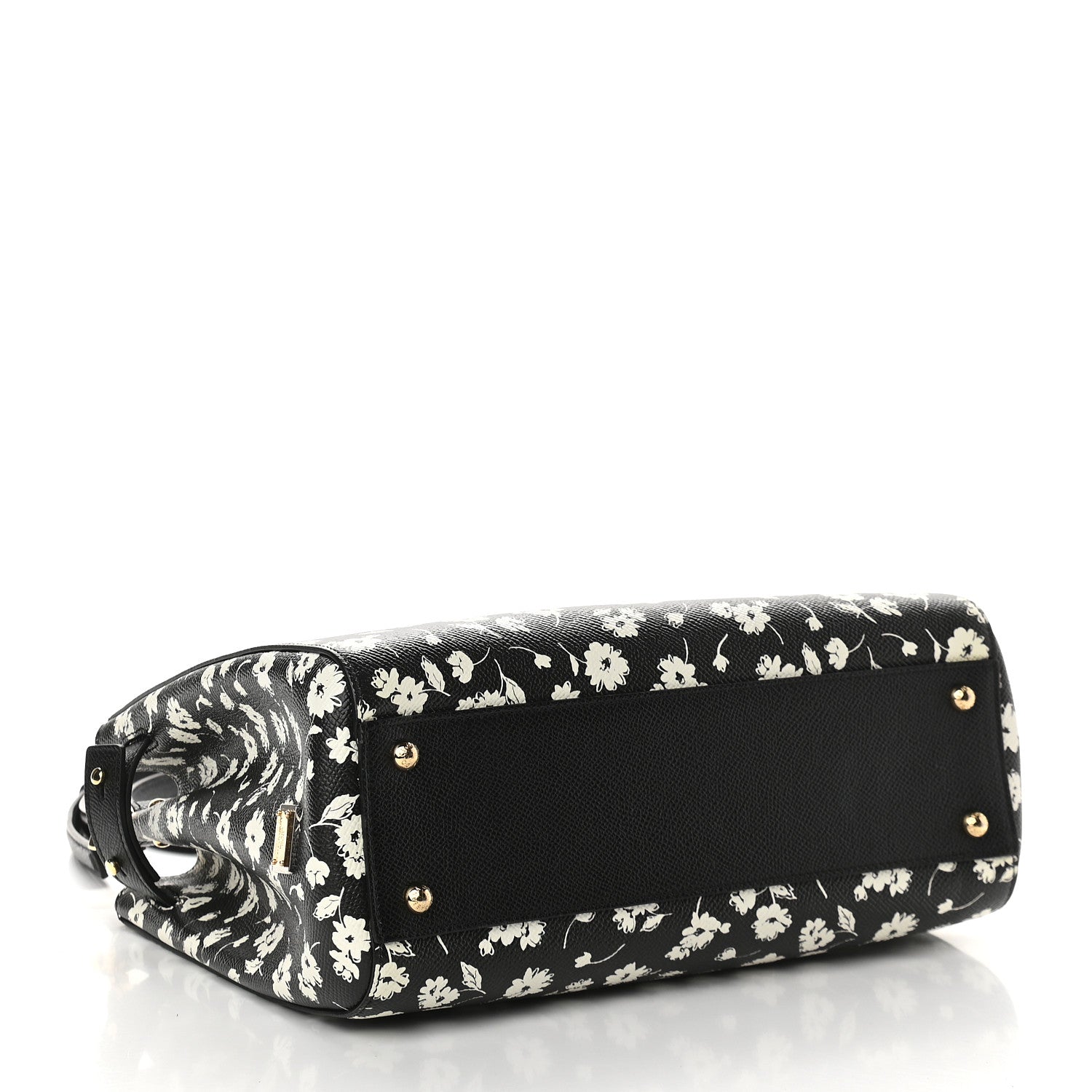 Dolce & Gabbana Dauphine Floral Print Satchel Black 3 of 8