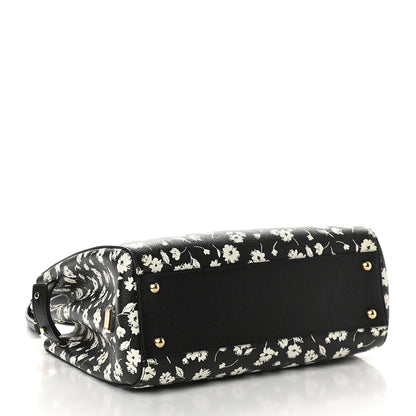 Dolce & Gabbana Dauphine Floral Print Satchel Black 3 of 8