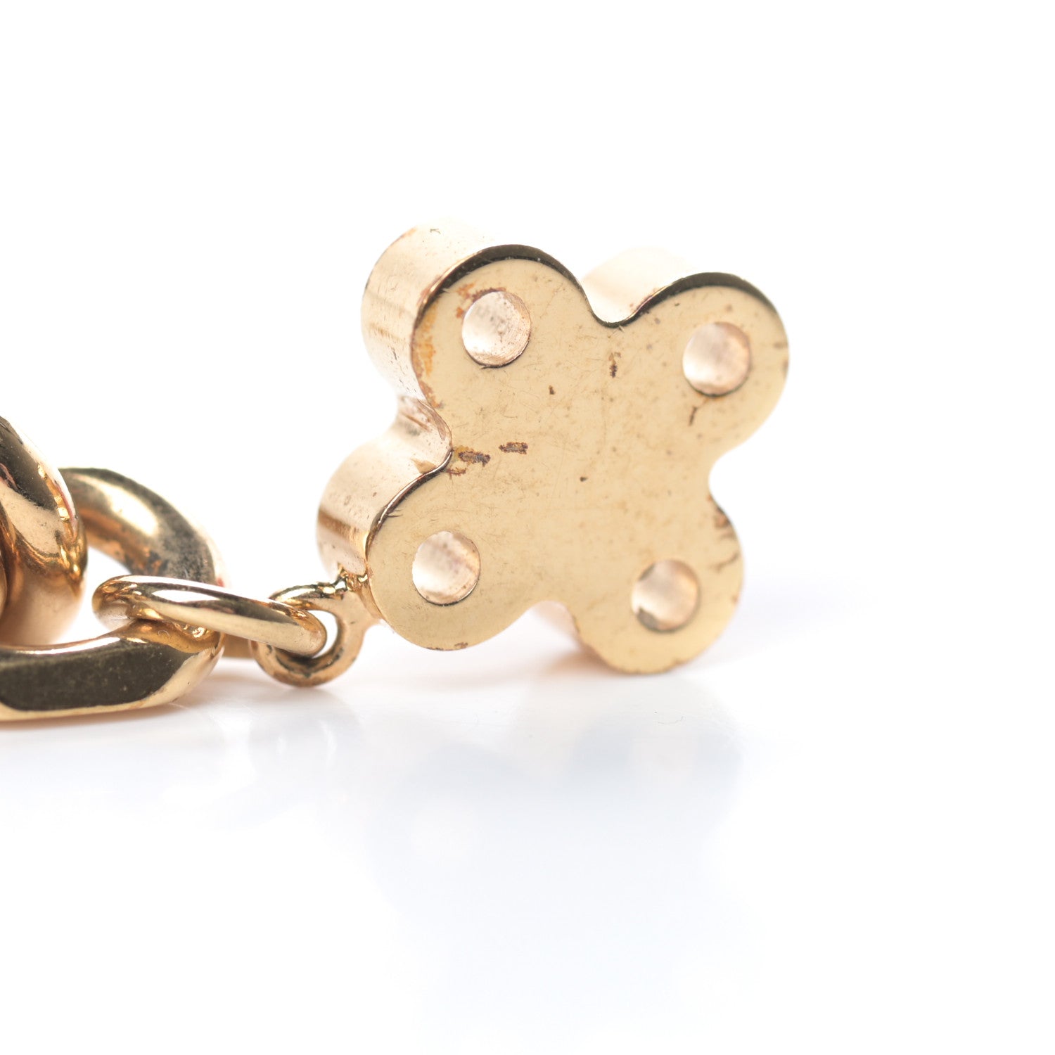 Louis Vuitton Monogram Hide and Seek Necklace Gold 5 of 6