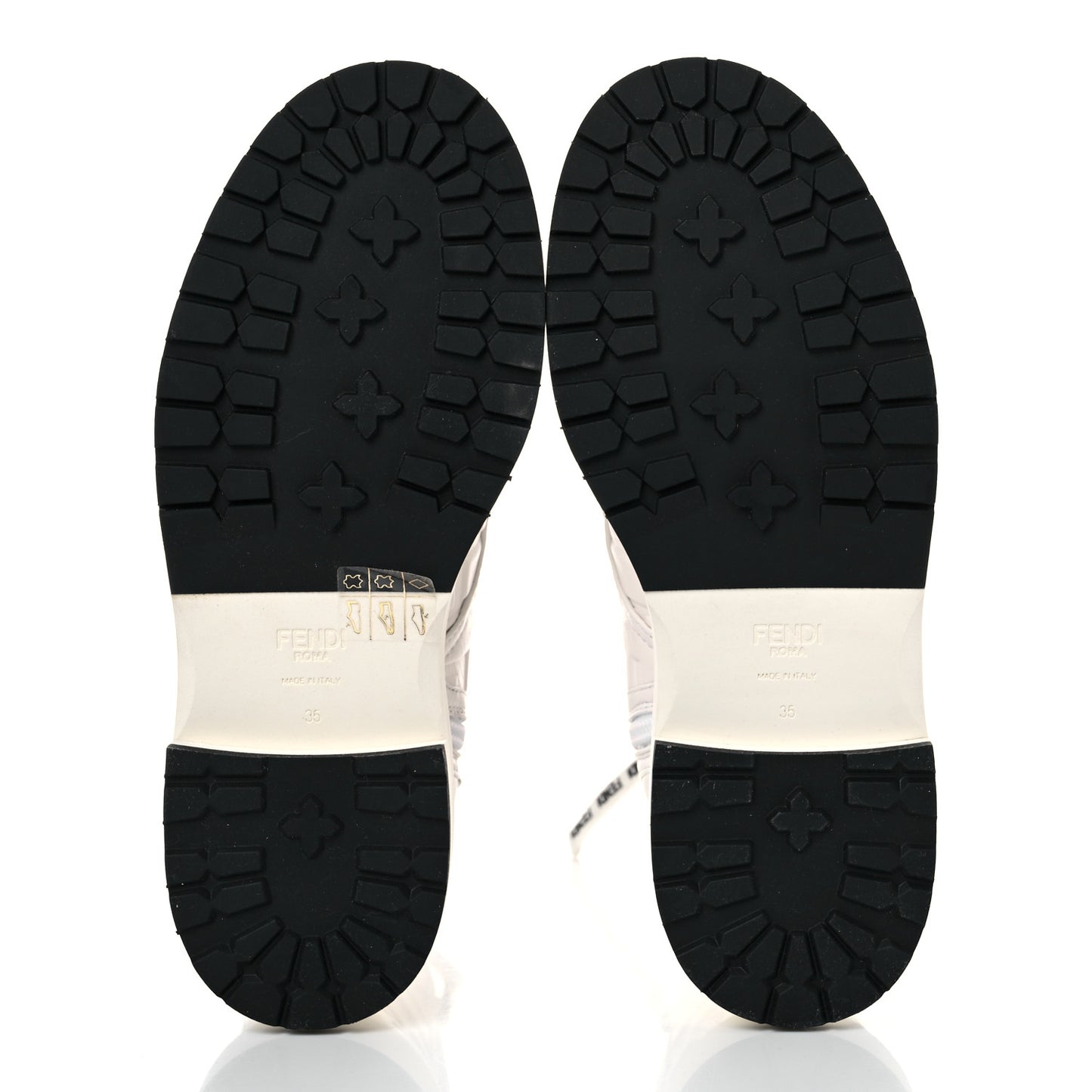 Nappa FF Embossed Womens Biker Boots 35 Snow