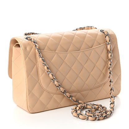 Chanel Caviar Quilted Jumbo Double Flap Light Beige 3 of 10
