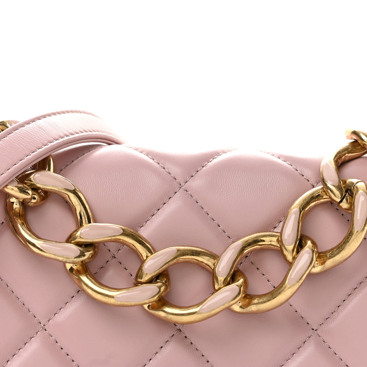 Chanel Lambskin Quilted Color Match Small Flap Light Pink 8 of 12