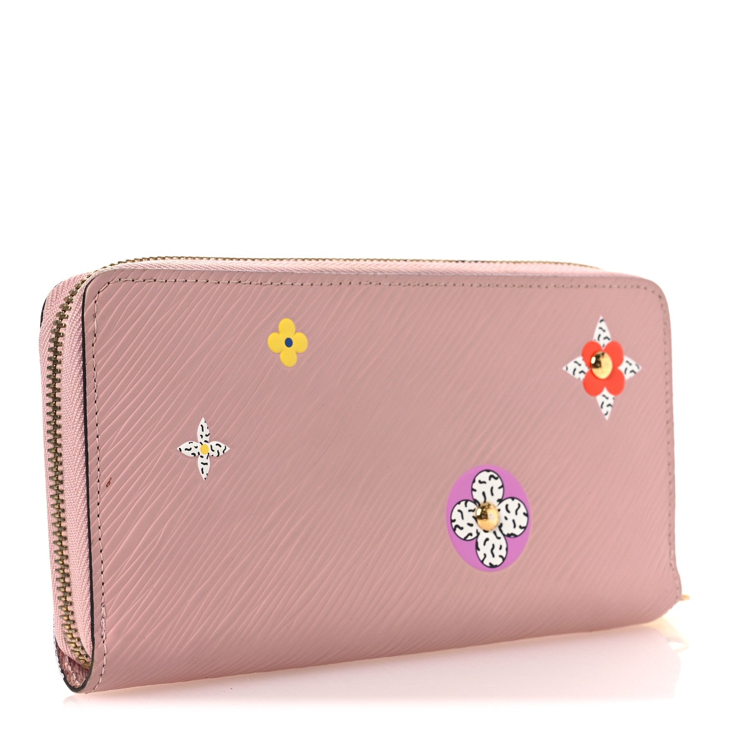 Louis Vuitton Epi Blooming Flowers Zippy Wallet Rose Ballerine 3 of 10