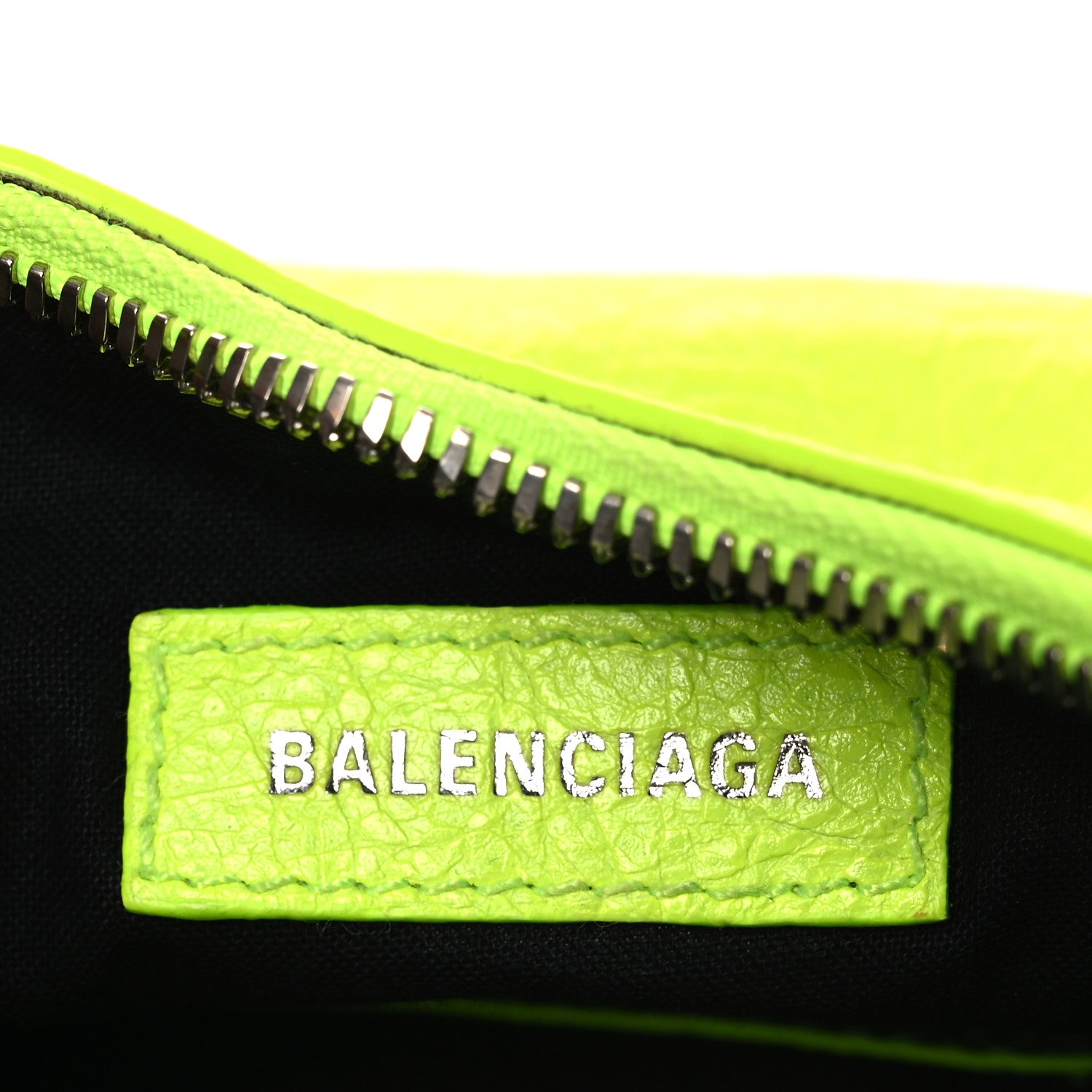 Balenciaga Agneau Arena Le Cagole Shoulder Bag XS Fluo Yellow