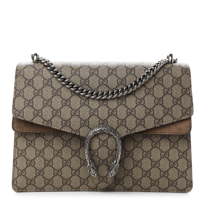Gucci GG Supreme Monogram Medium Dionysus Shoulder Bag Taupe 1 of 14