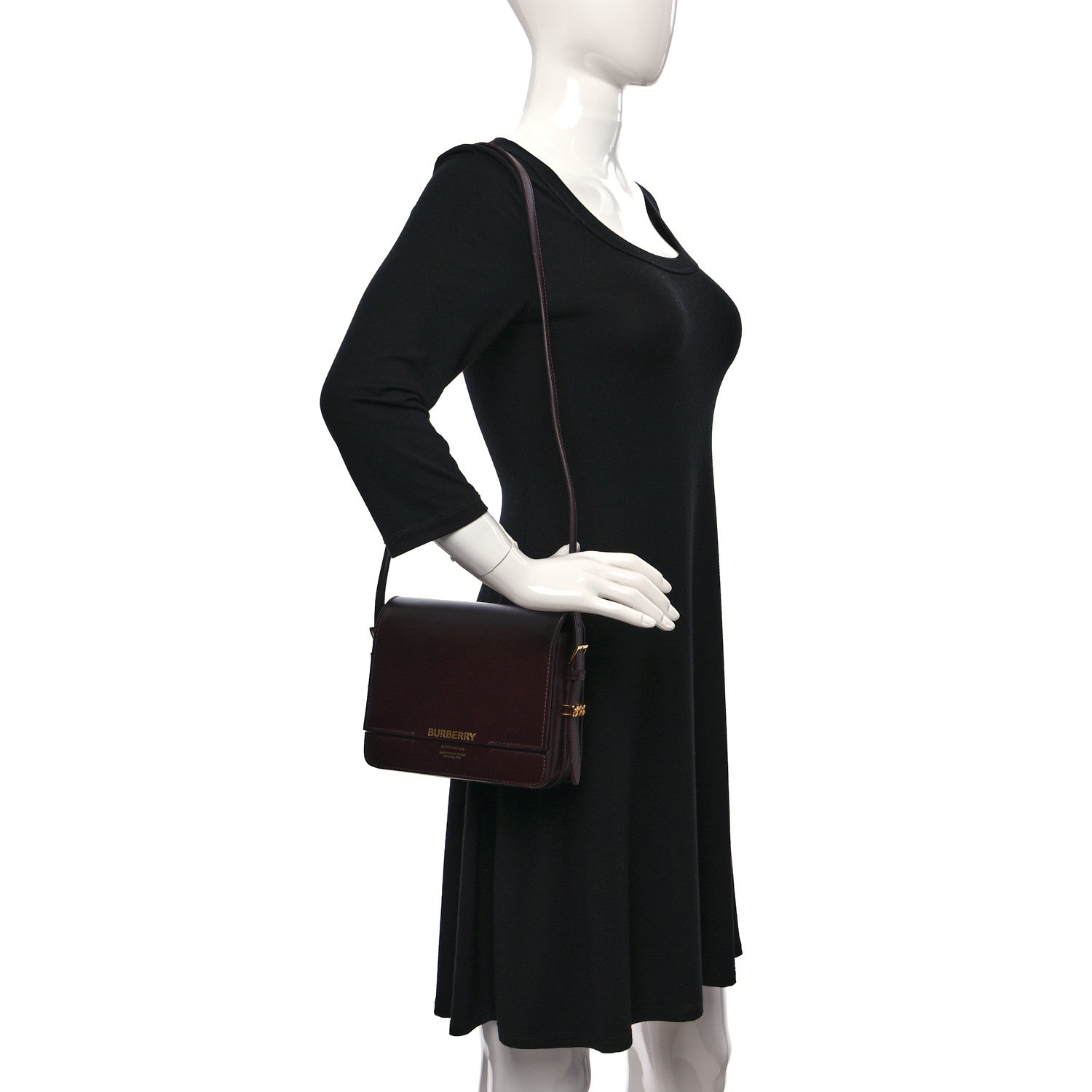Burberry Smooth Calfskin Small Grace Bag Oxblood 2 of 10