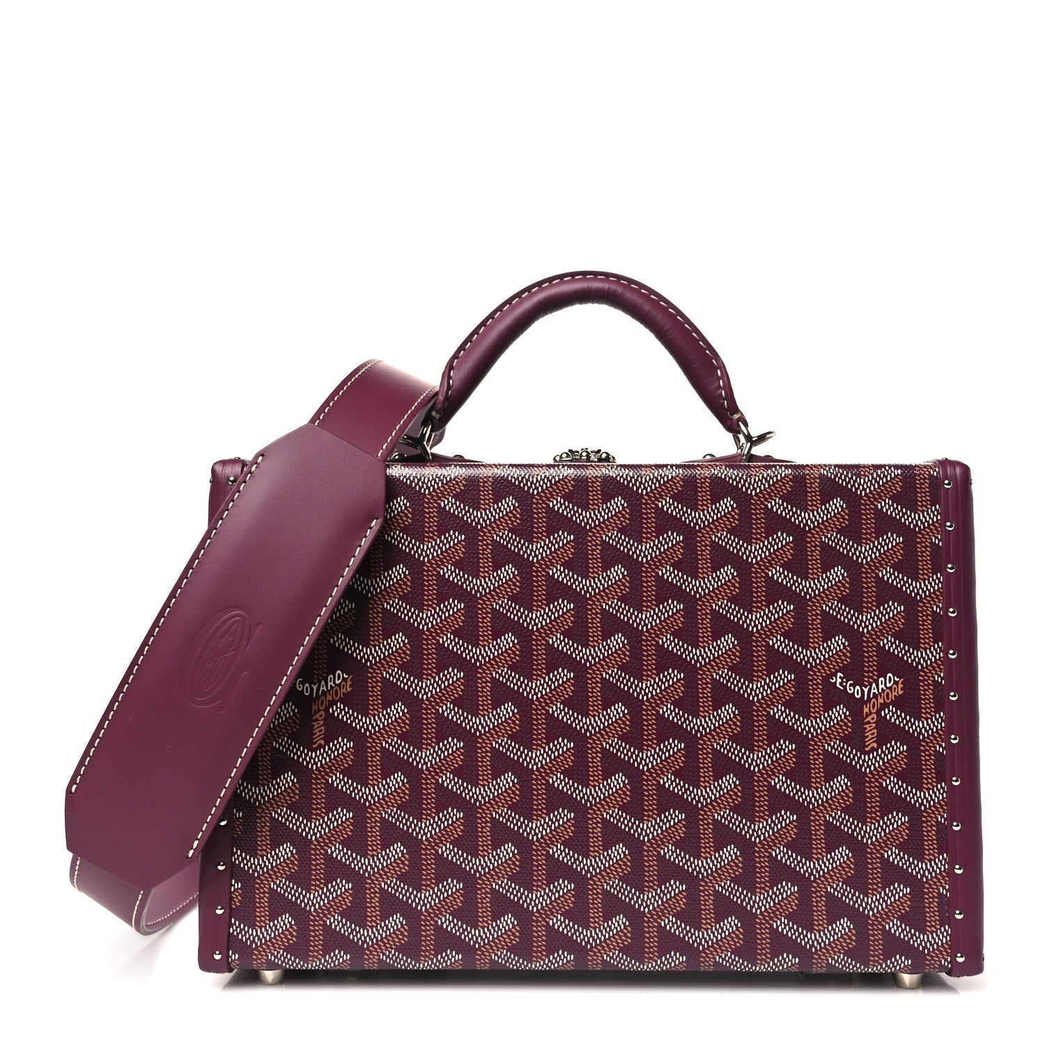 Goyard Goyardine Grand Hotel Trunk Bag Bordeaux 1 of 12