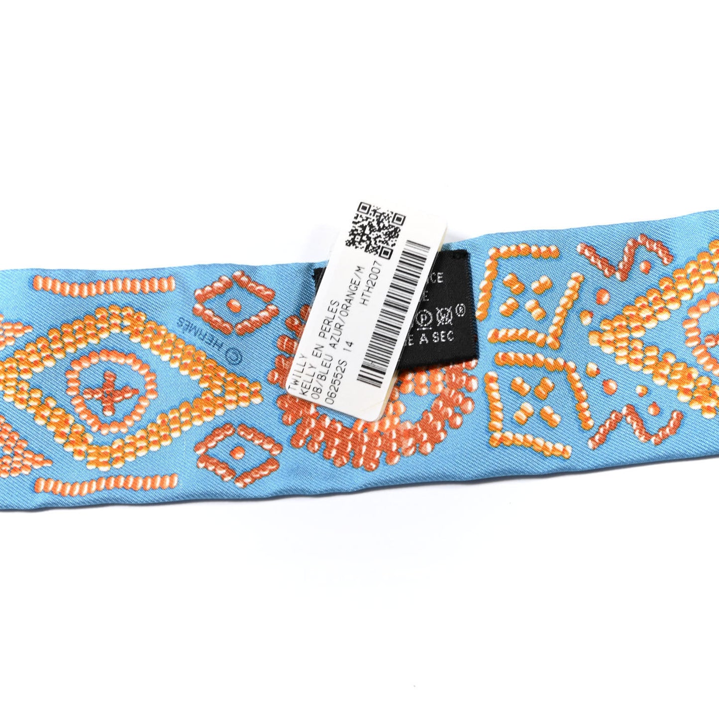 Silk Kelly En Perles Twilly Bleu Azur Orange